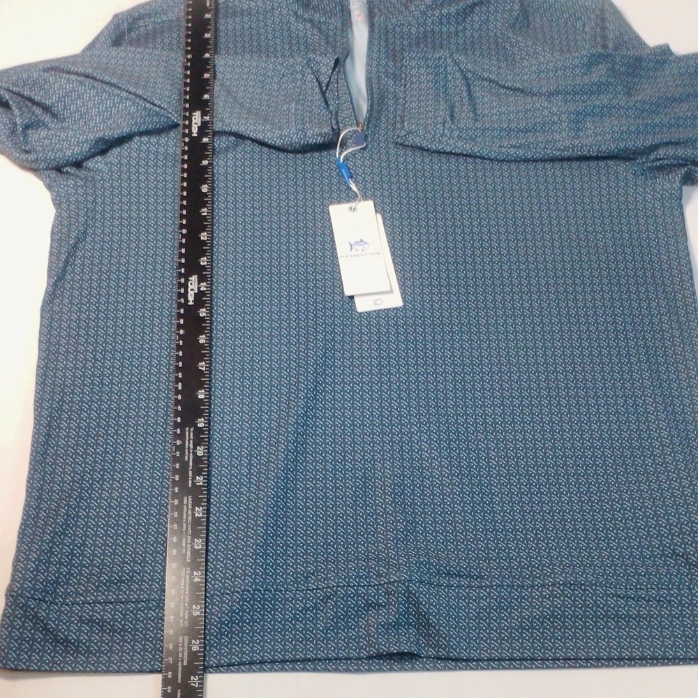 NWT Southern Tide Clubbin It Cruiser Q Zip Pullover Aged Denim 10691 Mens M - Picture 7 of 14